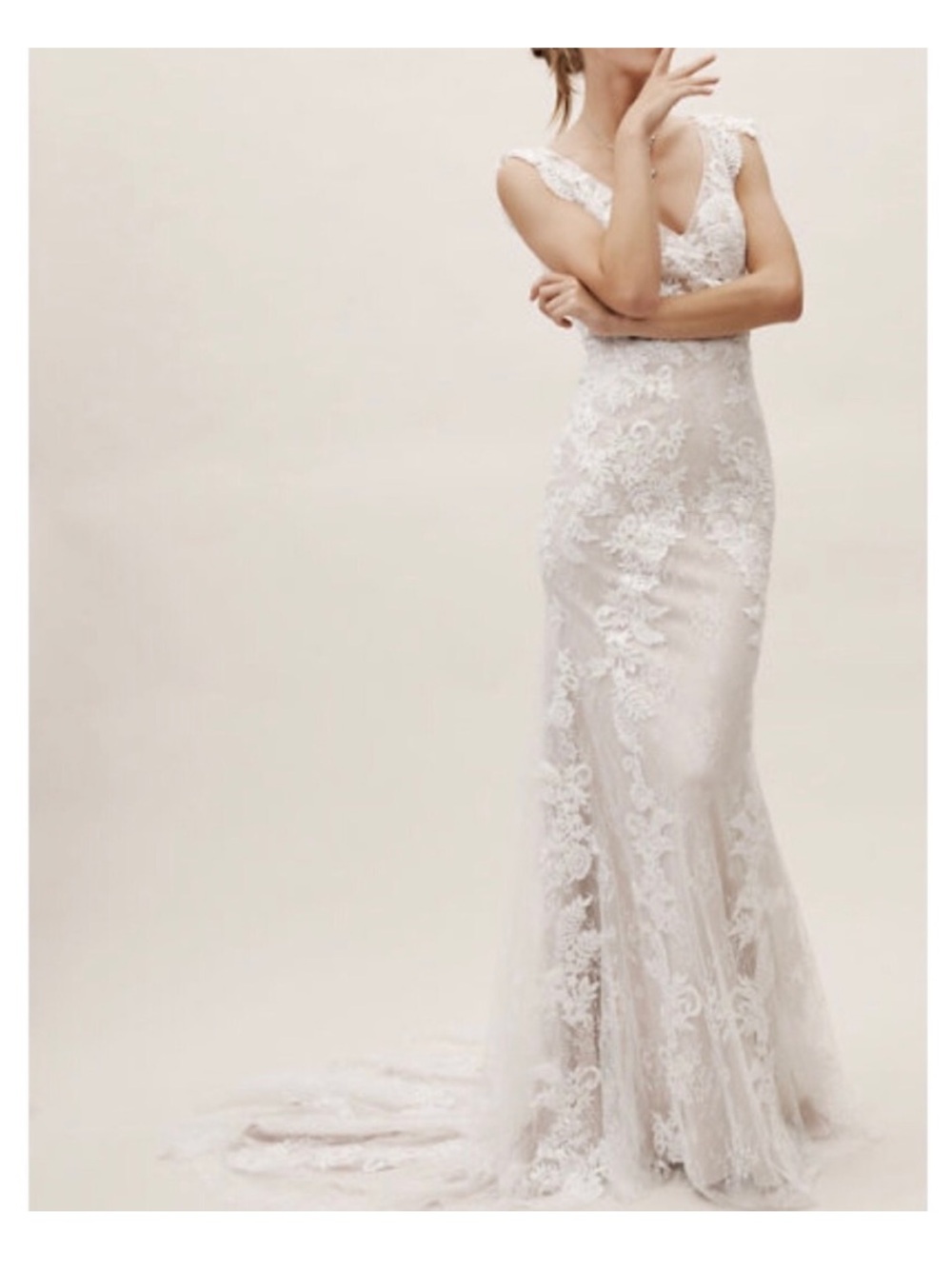BHLDN Whispers and Echoes Milano Wedding Dress NWT in Ivory/Almond
